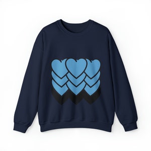 Blue Heart Crewneck Sweatshirt