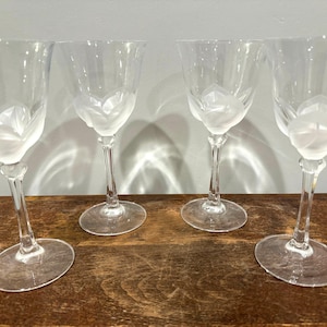 Vintage Cristal D’Arques-Durand Florence Water Goblet Glasses - Set of 4