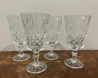Gobelets à eau en cristal Libbey Cambridge vintage - Lot de 4