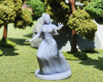 Banshee | 3D Printed 28mm Tabletop Miniature for Dungeons and Dragons or Pathfinder | Modeled by MZ4250