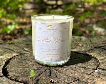 Mini Santal Grove Candle | Sandalwood & Apricot | 3 oz Soy Wax