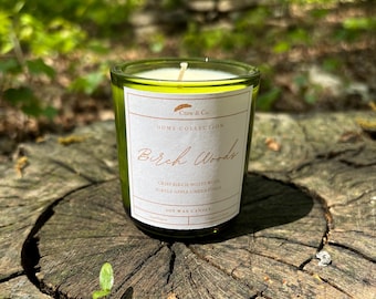Mini Birch Woods Candle | Birch & Apple | 3 oz soy wax