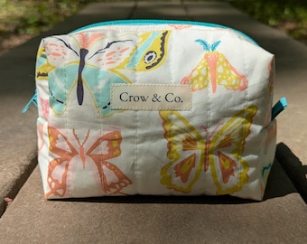 Medium Travel Makeup Bags - Nature Inspired Cosmetic Organizers - Wingspan
