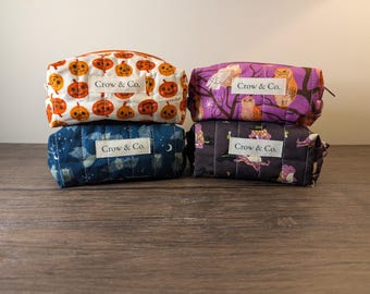 Halloween Mini Travel Bags - Cosmetic Organizers - Freaky Familiars
