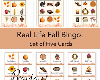 Real Life Fall Bingo