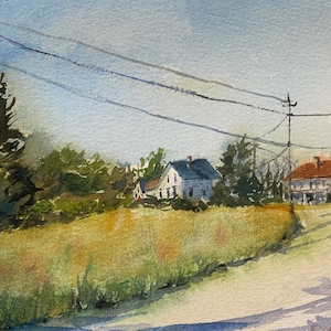 Great Cranberry Island Entrance, Cranberry Isles, Mount Desert, Northeast Harbor, Maine,  Watercolor Painting Original, w Framed Option