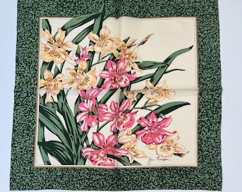 JIM THOMPSON Silk Jim Thompson zakdoek zijden servet bloem ochtendgroene pochet 16" voor cadeau