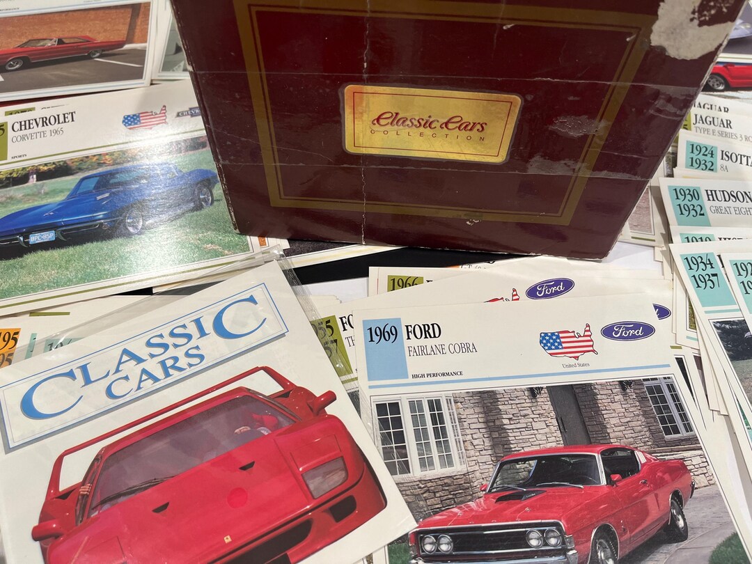 Classic Car Collection Card Series Info Brochure VTG Picture Cards ...