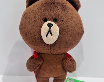 Original Line Friends 9” Bear Wearing Red Cape Plush Toy - Etsy