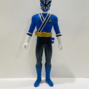 2008 Shinken Blue Samurai Sentai Shinkenger Soft Vinyl Figure Bandai Sz. 6.8”