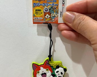 Bandai Youkai Yokai Watch Yokai Watch Komajiro Bandai llavero de goma Yokai Watch Jibanyan & Panda Tokyo llavero de goma colección Anime