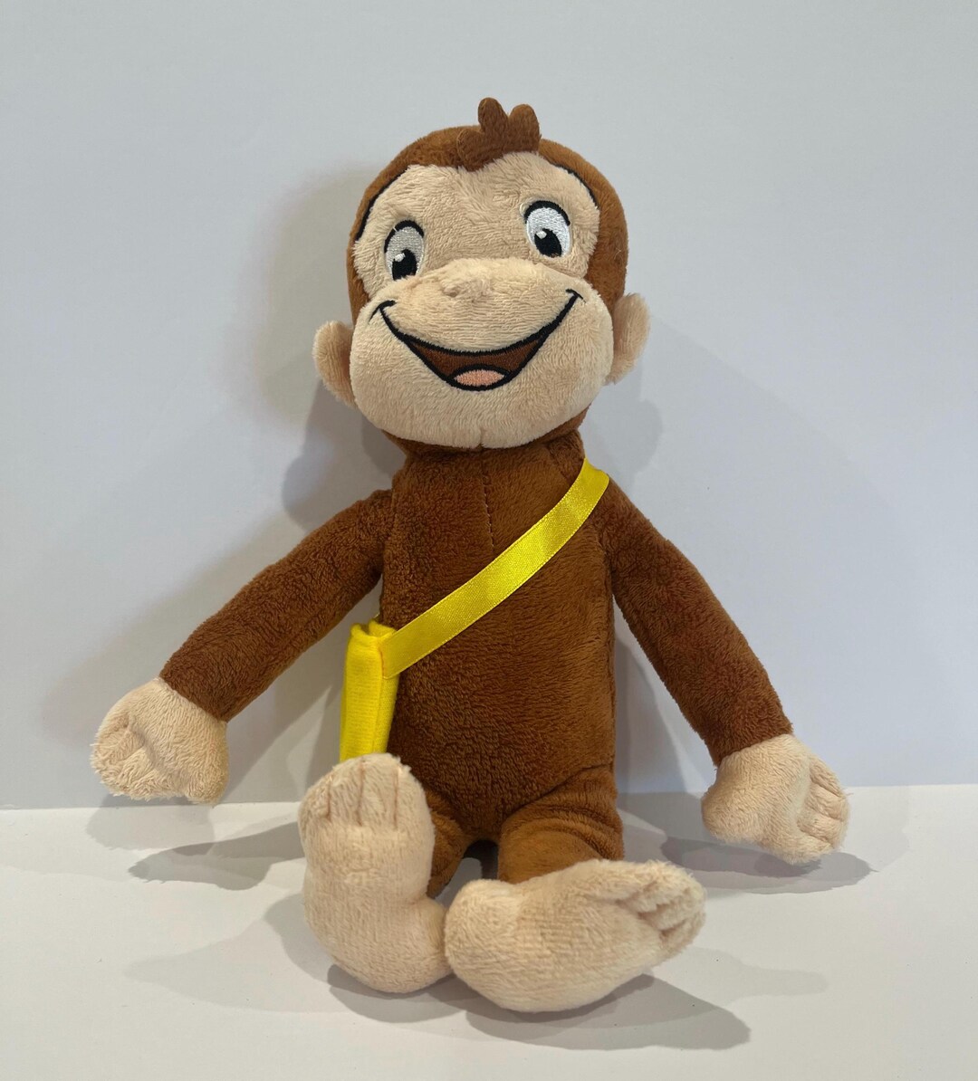CURIOUS GEORGE Monkey Chimpanzee Plush Bag Yellow Small Doll Vtg ...