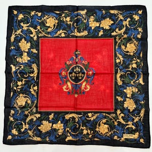 Celine Paris Vintage 90 Handkerchief Cotton Square Bandana Scarf  Size 18” Celine Napkin,Vintage Celine Neckerchief Celine
