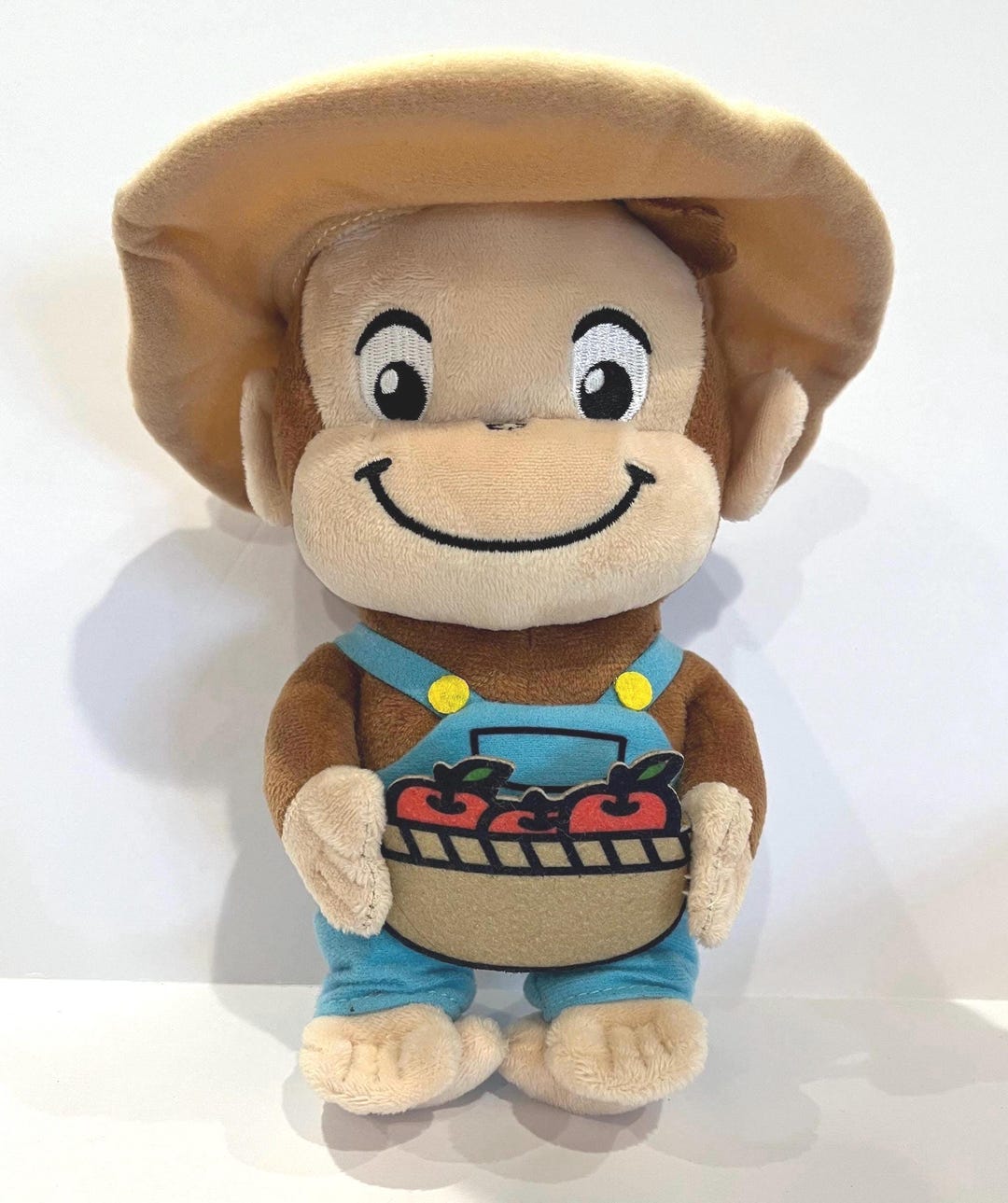 CURIOUS GEORGE Monkey Wearing a Gardener's Hat, I Picked Apples. Cute ...