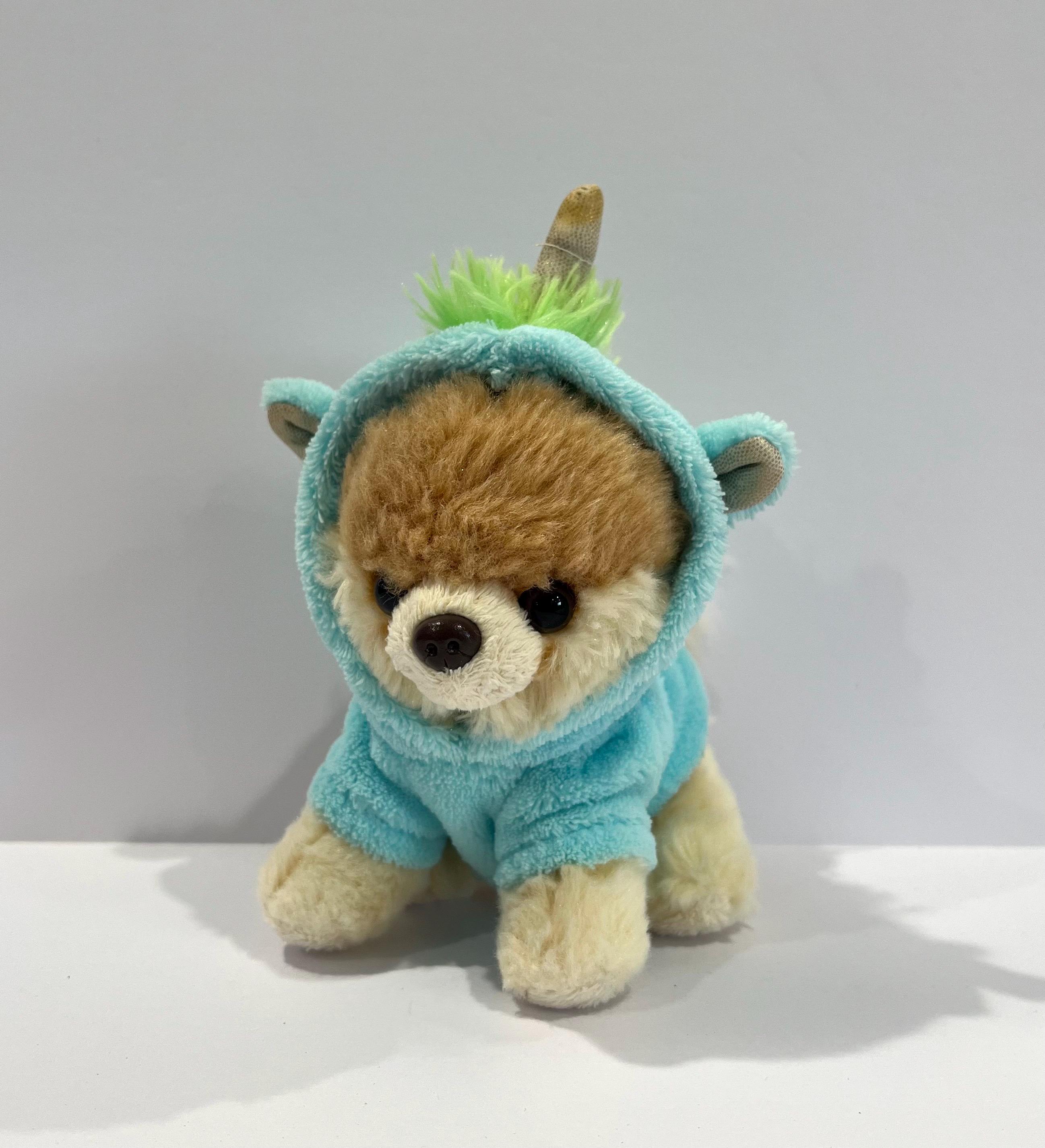 Gunn Boo Corgi the World's Cutest Dog Blue Unicorn Hoodie Stuffed