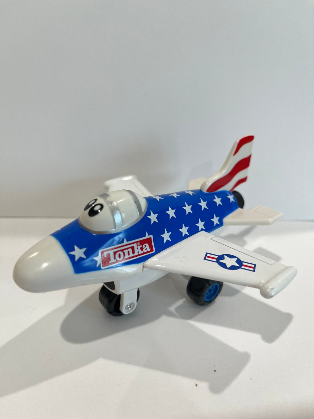 Tonka Maisto Lil Chuck USA Flag Jet Plane Airplane Red, White &blue