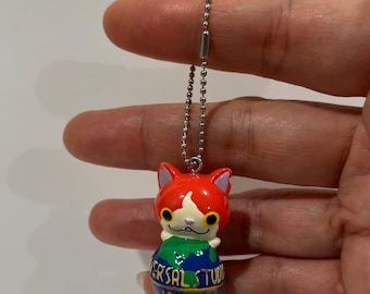 Jibanyan Netsuke Strap USJ 2015 Yo-kai Watch Limited Rare Keychain Jibanyan Universal Studio Japan collection Anime Yokai Watch Keyring