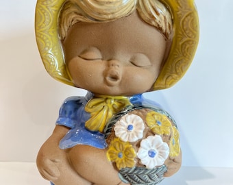 1970 UCTCI Japan Paul Marshall Flower Girl doll Statuette Figurine Vintage