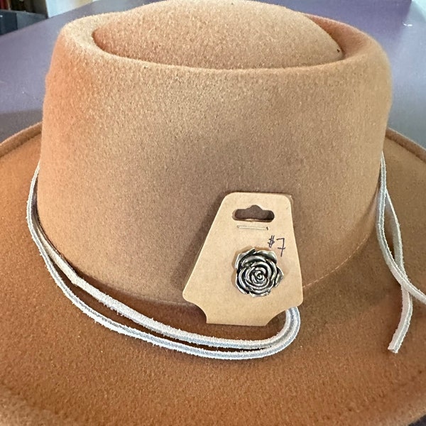 Hat Pin with Attached Hat Band