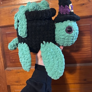 Witch Cauldron Turtle | Halloween Crochet Plush | Halloween Gift | Turtle Plush | Witch Cauldron |Handmade | Halloween Decor
