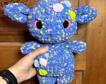 Goblin Crochet Plush | Baby Goblin | Troll Plush | Goblin Plush | Halloween Decor | Speckled Plush | Blue Goblin | Halloween Crochet |