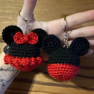 Handmade Mickey Mouse Crochet Keychain | Matching Keychains | Couples Keychains | Handmade | Physical Product | Matching Set | Gift Idea