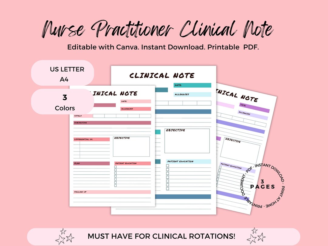 Nurse Practitioner Student Clinical Sheet NP Student PA Student ...