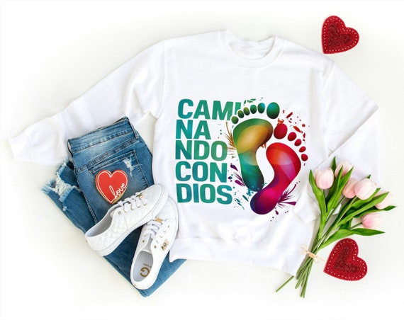 Spanish Bible Verse, Caminando con Dios, Frases religiosas PNG, Spanish svg, Frases biblicas, Frases cristianas, Tee Design Digital Download