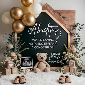Spaanse zwangerschapsaankondiging voor Abuelitos Padres