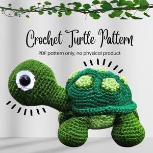 Crochet Turtle Pattern Amigurumi PDF Download Stuffed Baby Animal Plush, Turtle Pattern PDF Tutorial, Baby Turtle Pattern