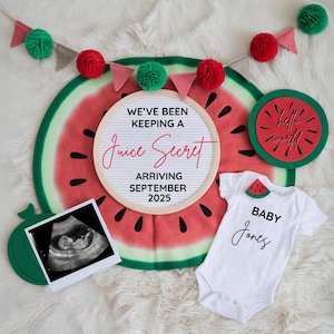 Watermelon Pregnancy Announcement Digital, Funny We've Been Keeping a Juicy Secret Baby Reveal, Don't Eat Watermelon Seeds Pregnancy Reveal