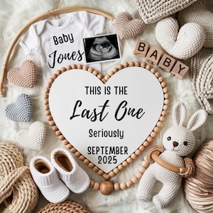 Last One Neutral Pregnancy Announcement Digital, The Grand Finale Pregnancy Announcement Social Media, Editable Template Digital Download