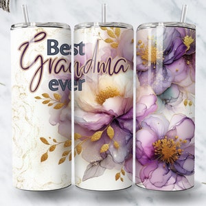 Best Grandma Eber 20oz Skinny Tumbler Sublimation Design Digital Download PNG Instant Download, Grandma Tumbler wrap, Gift For Grandma PNG