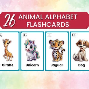 26 ABC Flash Cards, Educational Cards, A-Z Cards, Learn ABCs, Alphabet Flashcards, Kids Colors Alphabet, Montessori Cards, Digital Download