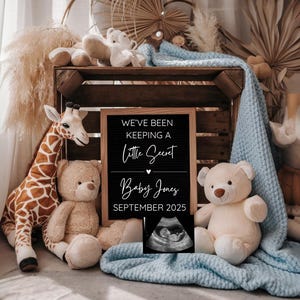 Faire-part de grossesse numérique pour garçon, faire-part de bébé girafe, oh mon dieu ! Révéler le sexe des médias sociaux bleu, carte de révélation de bébé imprimable