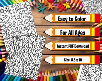 Affirmation Coloring Pages: 30+ Motivational Sheets for Self-Care (PDF)