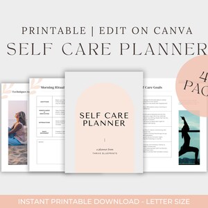 Self Care Planner, Self Care Journal, Wellness Planner, Self Care Digital Planner, Mental Health Planner, Mood Tracker, Printable Planner