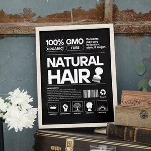 Beauty Salon Prints, Black Hair Salon Art, Natural Hair Art, Black Owned Hair Poster, Loctician Artwork Print, AfroHair Poster, 4c Hair Art