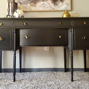 Beautiful Upcycled Black Buffet Sideboard Server ! SOLD