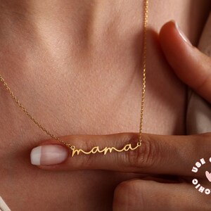 Mama Necklace, Dainty Mama Necklace, Mom Gift Necklace, Mom Pendant Necklace, Minimalist Necklace For Moms Christmas Gifts For Her