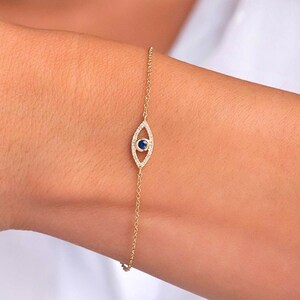 Evil Eye Bracelets, Inlay Zircon Bracelets, Evil Eye Bracelet, Protection Bracelet, Charm Bracelet, Rhodium Bracelet, Evil Eye Jewelry