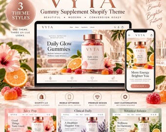 Gummy Supplement Shopify Theme | Wellness & Vitamin Store Template | VYTA OS 2.0