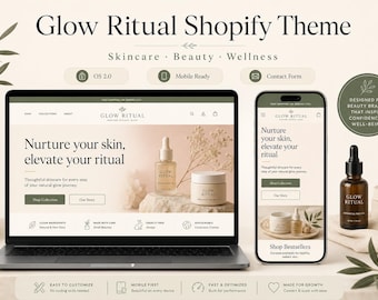 Glow Ritual Shopkette Theme, Hautpflege Beauty Wellness Shopkette Design