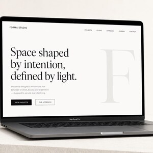 Minimal Architektur Portfolio Website Template, Webseite Template, Template Bild 3