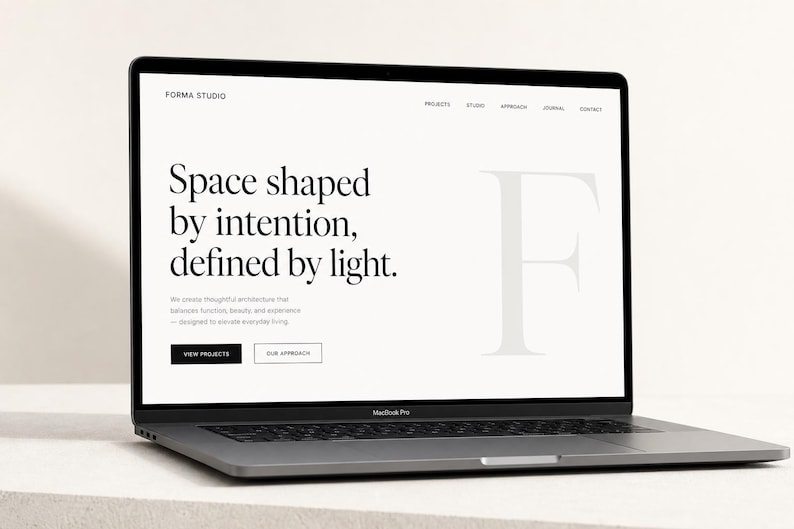 Minimal Architektur Portfolio Website Template, Webseite Template, Template Bild 3