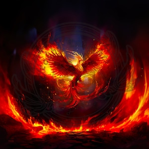 30 Oz Phoenix Rising Tiled Tumbler Wrap - Etsy