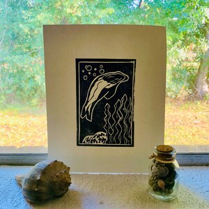 Selkie Art Linocut Print