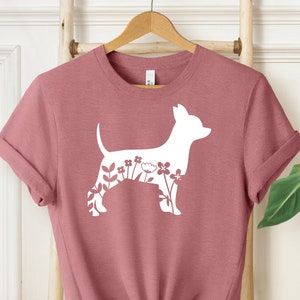 Floral Dog Shirt / Floral Dog Tee / Dog Lover Shirt / Animal Lover Tee / Floral Animal Shirt / Gift For Her / Dog Mama Shirt