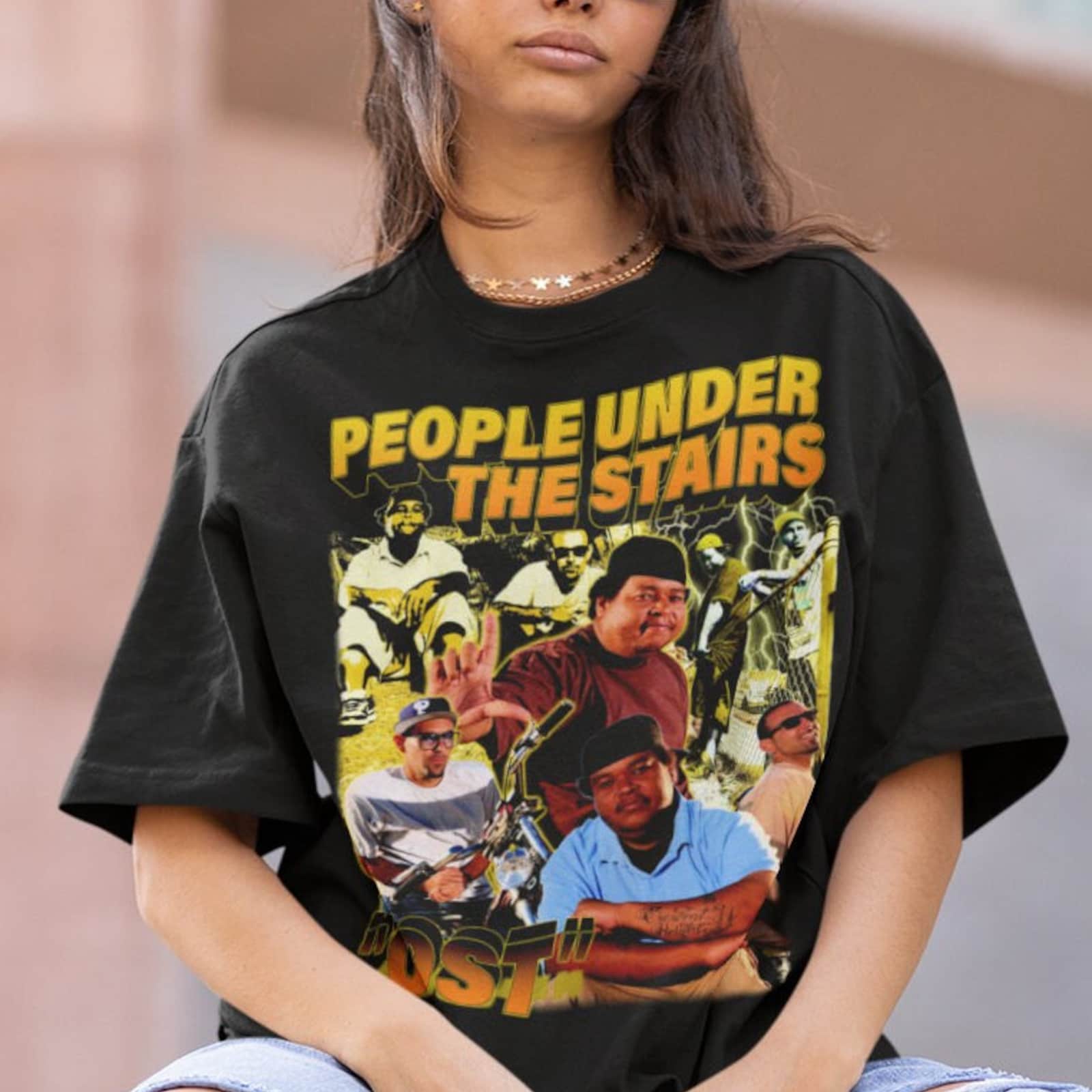 people under the stairs/両面プリントTシャツ/2005 People Under The Stairs Hiphop TShirt People Under The Stairs