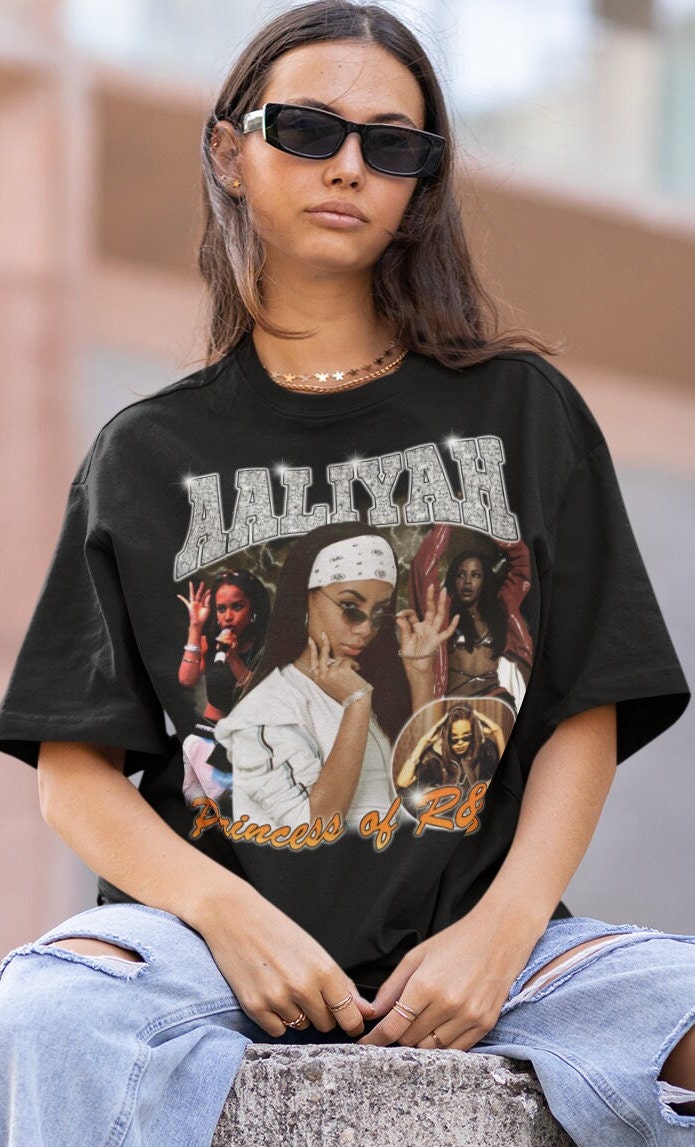 Aaliyah Hiphop Tshirt Aaliyah Sweatshirt Vintage Aaliyah Rnb Rapper ...